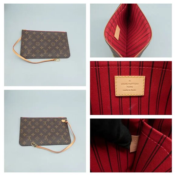 100% Authentic Louis Vuitton Neverfull MM Brown W/P Monogram Canvas Shoulder Bag - Picture 9 of 12